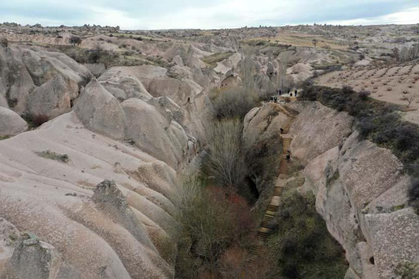 Kapadokyanın gizli hazinesi Çat Vadisi turistleri ağırlamak için gün sayıyor
