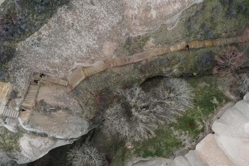 Kapadokyanın gizli hazinesi Çat Vadisi turistleri ağırlamak için gün sayıyor