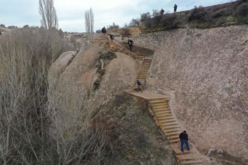 Kapadokyanın gizli hazinesi Çat Vadisi turistleri ağırlamak için gün sayıyor