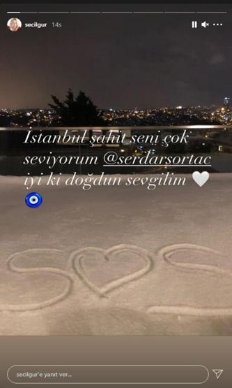 Seçil Gürden Serdar Ortaça romantik doğum günü kutlaması