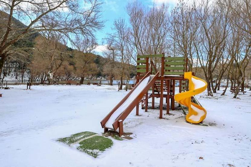 İzmir Karagöl Tabiat Parkından kar manzaraları