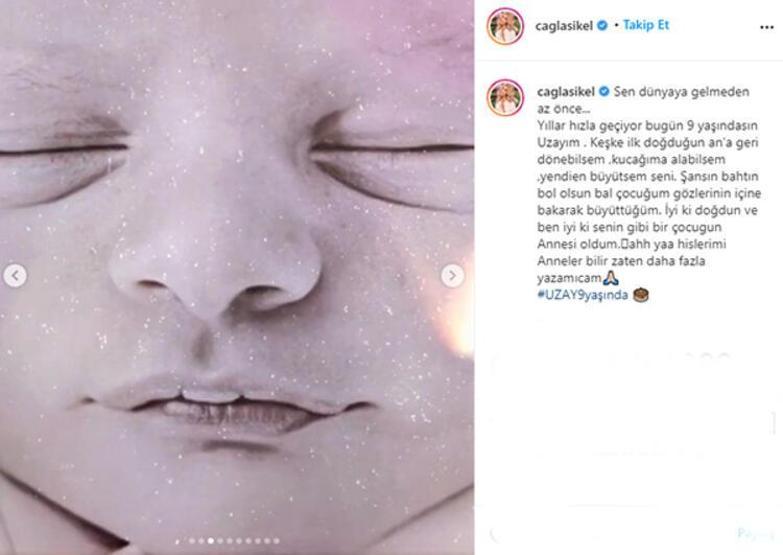 Çağla Şıkel oğlunun doğum gününü kutladı