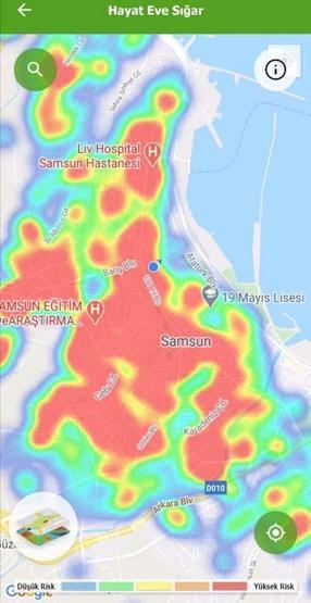 Samsunda risk haritası 2 ay sonra yeniden kırmızı