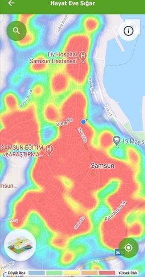 Samsunda risk haritası 2 ay sonra yeniden kırmızı