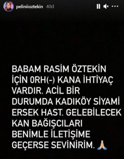 Kızı sosyal medya hesabından paylaştı Rasim Öztekin için kan aranıyor