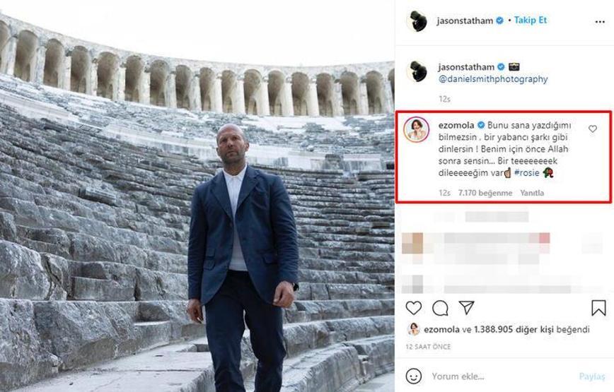 Ezgi Moladan Jason Stathama olay yorum