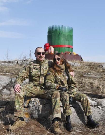 Azerbaycan Cumhurbaşkanı Aliyev, Şuşada Nevruz ateşini yaktı