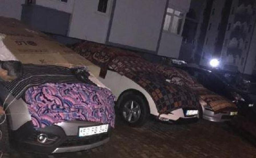 Orduda doluya battaniyeli önlem
