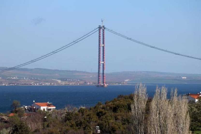 1915 Çanakkale Köprüsü ana kablolarının 92ncisi çekildi