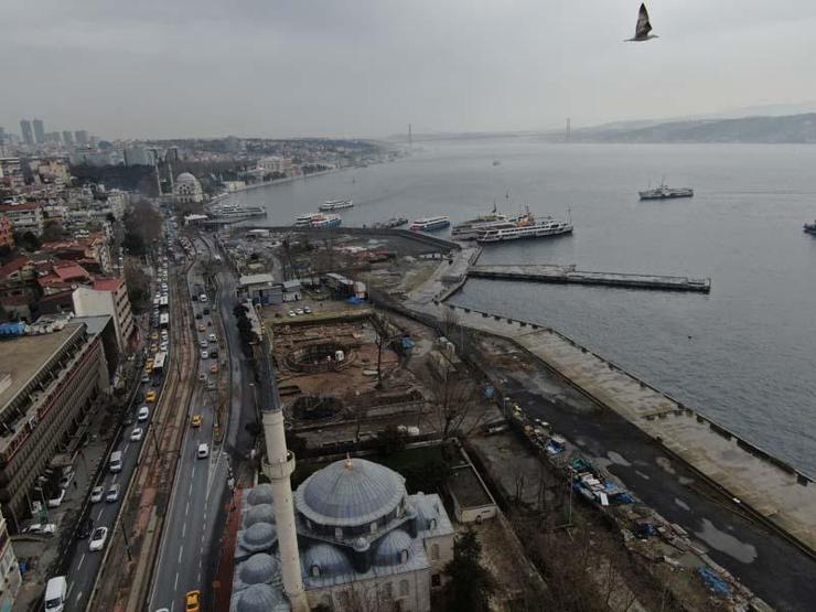 Kabataşta İstanbulun tarihine ışık tutacak kalıntılar
