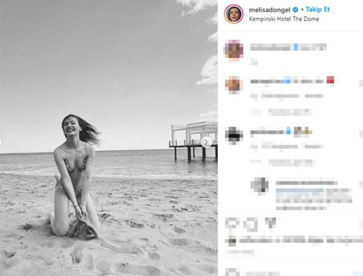 Melisa Döngelin bikinili pozları Guido Senianın dikkatini çekti