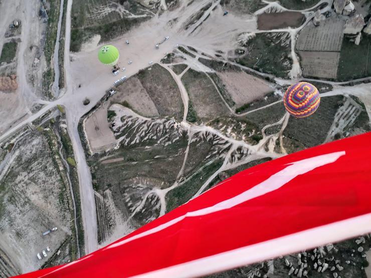 Kapadokyada balonlar, Türk bayraklarıyla havalandı