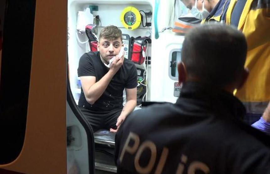 Kız arkadaşını dövüp, ayırmak isteyen komşunun yüzünü çatalla yaraladı