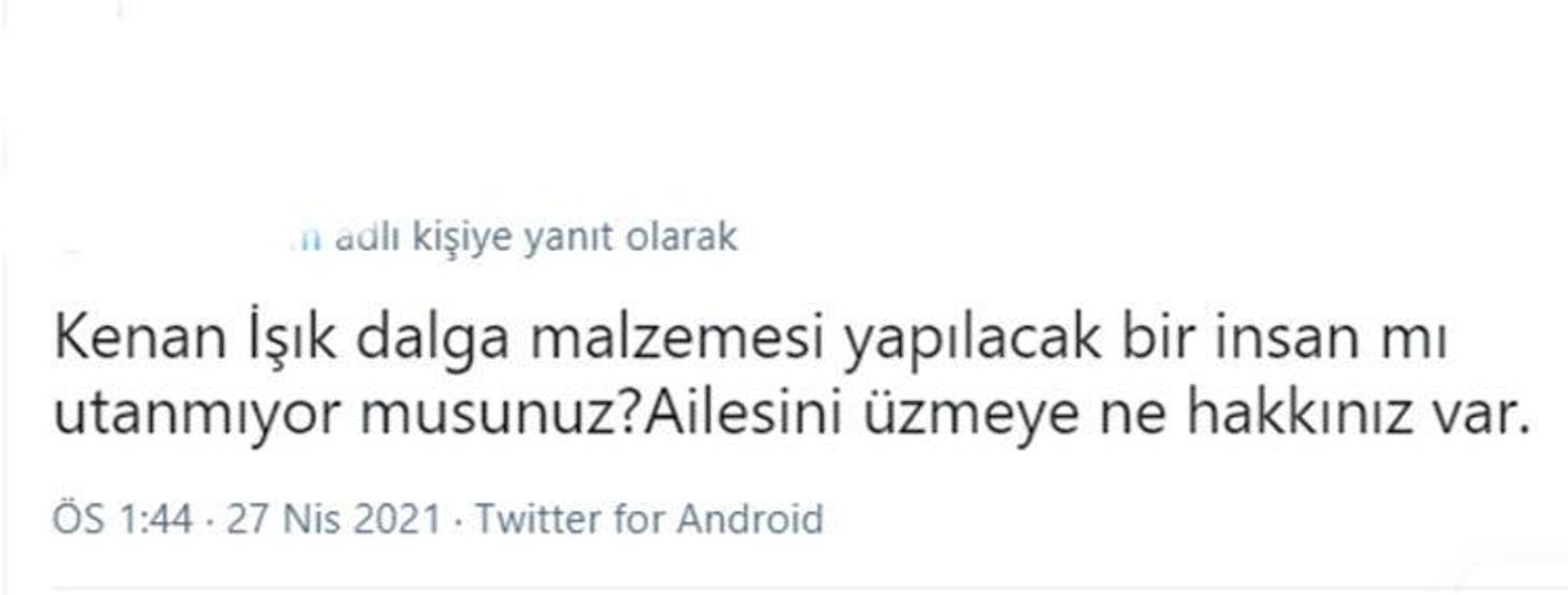 Kenan Işık hakkında yapılan çirkin yoruma tepki yağdı