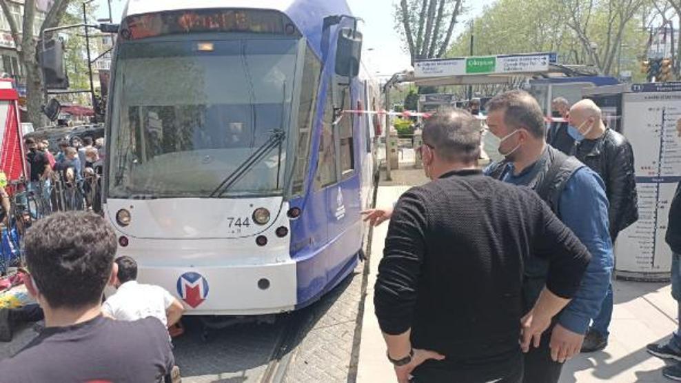 Hasekide bir kişi tramvayın altında kaldı