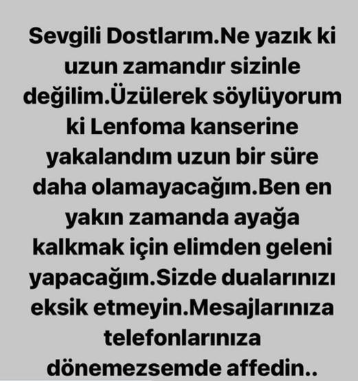 Boğaç Aksoydan üzücü haber geldi Lenfoma kanserine yakalandı