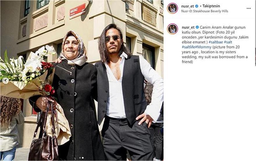 Nusret Gökçeden Anneler Günü paylaşımı Takım elbise emanet