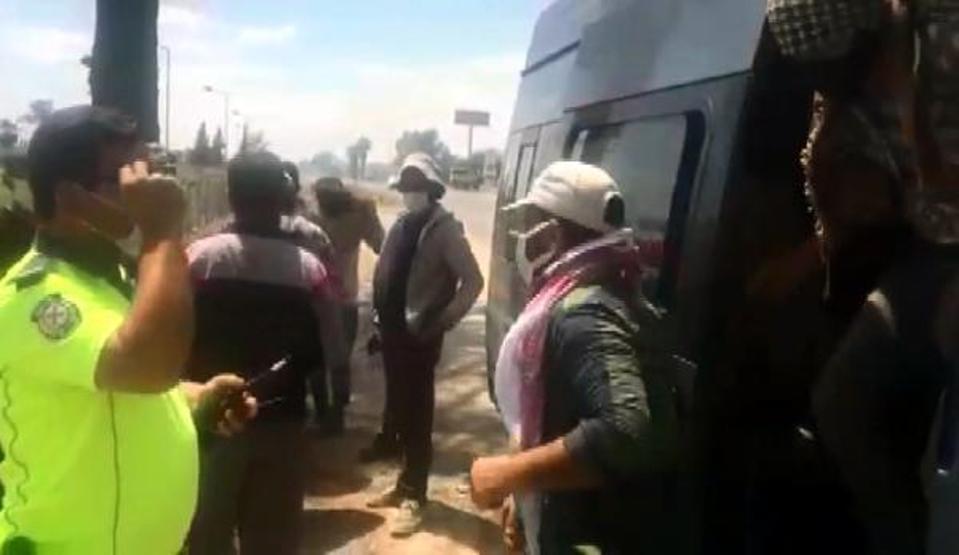 Adana’da 12 kişilik minibüste 27 tarım işçisi