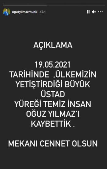 Oğuz Yılmazın henüz piyasaya sürülmeyen şarkısı ortaya çıktı