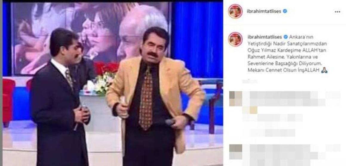 İbrahim Tatlısesten Oğuz Yılmaz paylaşımı