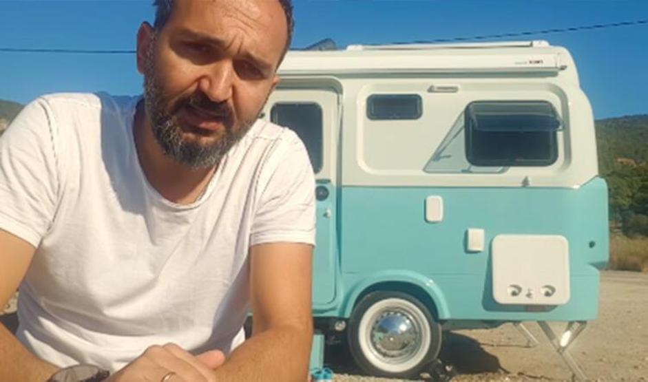 Gökhan Yıkılkan karavanıyla fırtınaya yakalandı