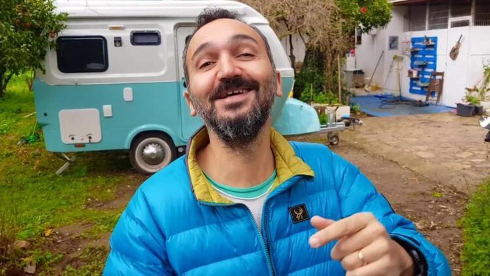 Gökhan Yıkılkan karavanıyla fırtınaya yakalandı