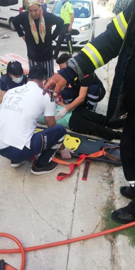 Bisikletin pedalındaki metal, Mustafanın karnına saplandı