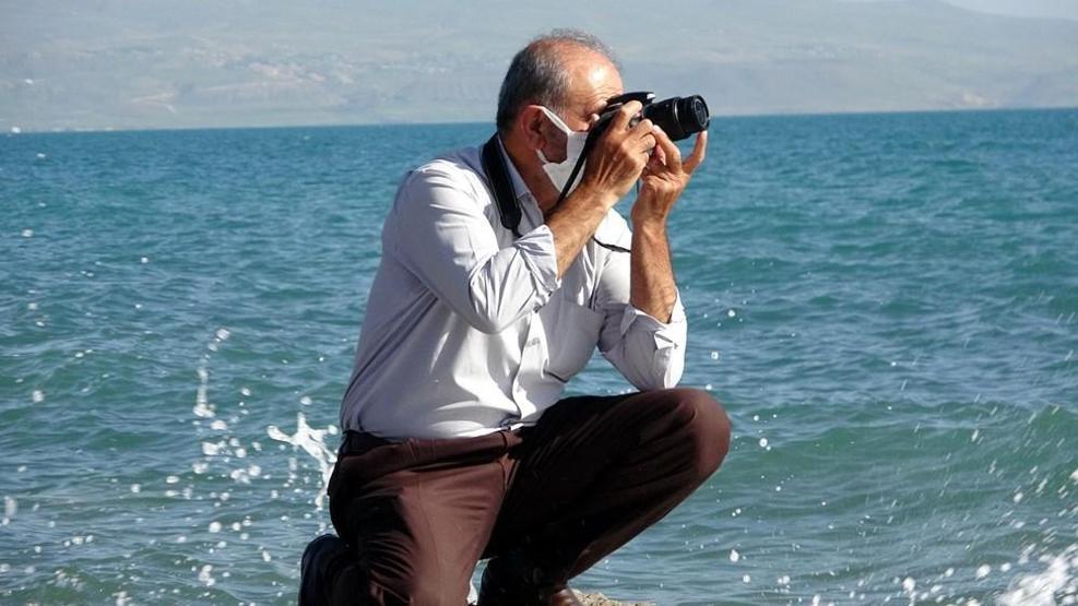 Van Gölünde flamingo şöleni