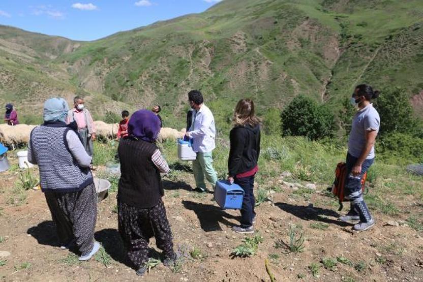 Aşı timleri, 2 bin 500 rakımlı yaylada