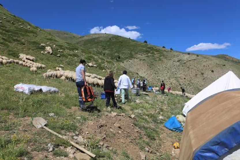 Aşı timleri, 2 bin 500 rakımlı yaylada