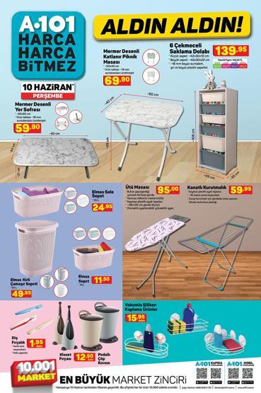 10 Haziran A101 kataloğu 2021 Bu Perşembe A101 aktüel ürünlerde neler var