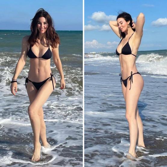 Her gören bir daha baktı Defne Samyeli bikinili pozlarıyla sosyal medyayı salladı