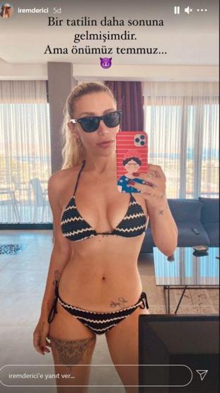 İrem Dericinin bikinili pozları olay oldu