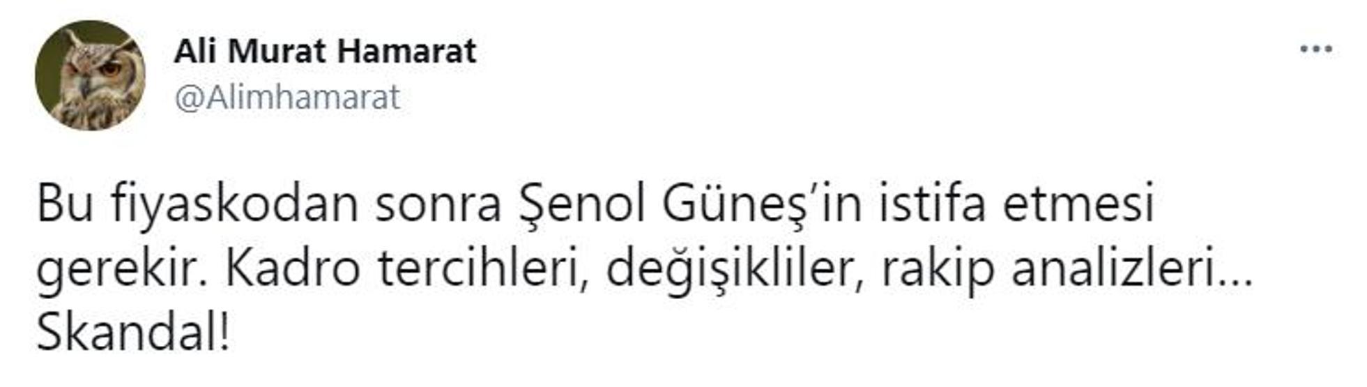 Şenol Güneşe istifa çağrısı