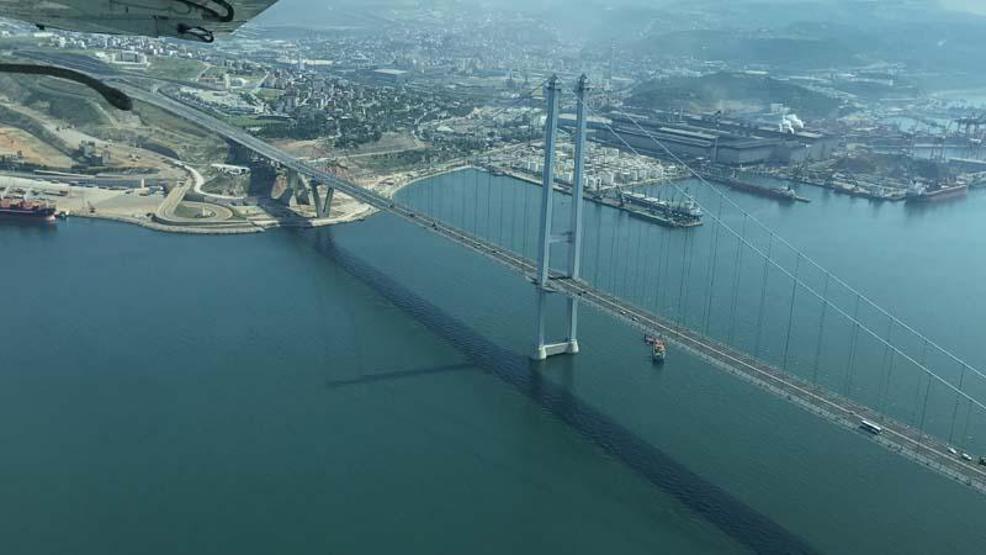 Marmara Denizindeki müsilajın son durumu havadan görüntülendi