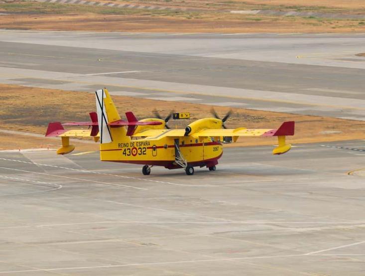İspanyadan gönderilen 2 yangın söndürme uçağı Muğlada faaliyetlerine başladı