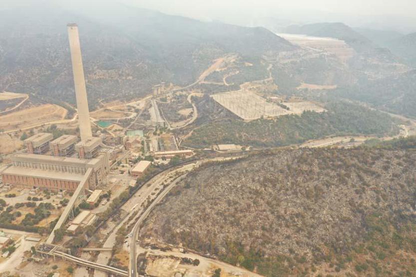 Kemerköy Termik Santrali drone ile havadan görüntülendi