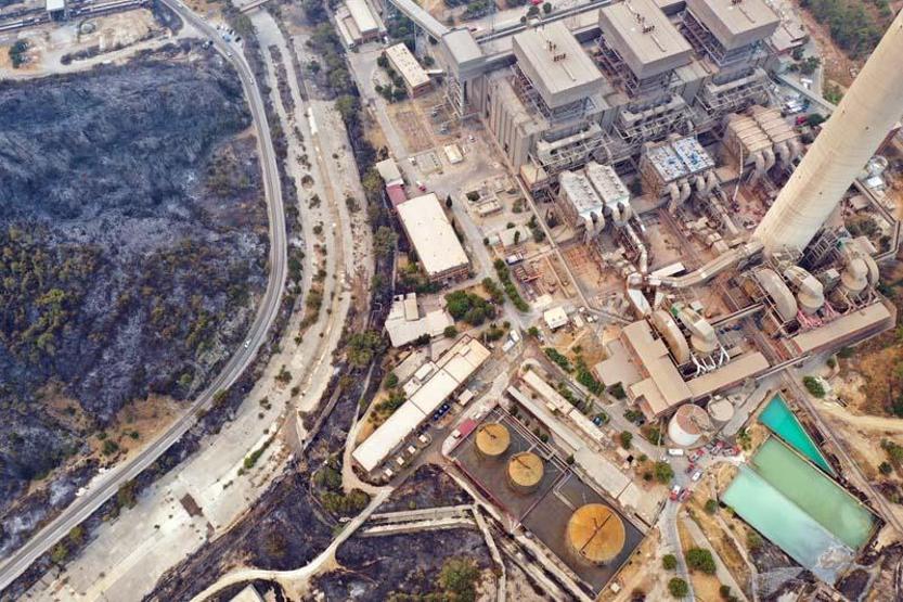 Kemerköy Termik Santrali drone ile havadan görüntülendi