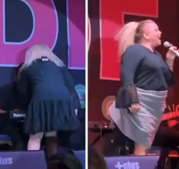 Kibariyenin eteği uçuştu, eşi müdahale etti