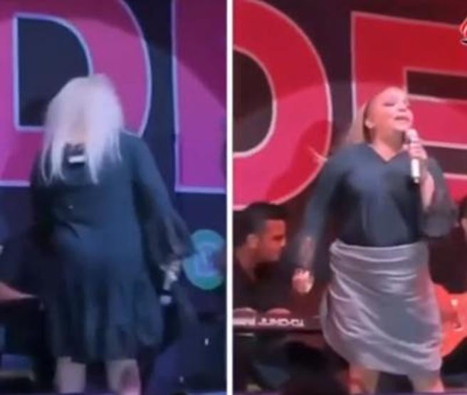 Kibariyenin eteği uçuştu, eşi müdahale etti