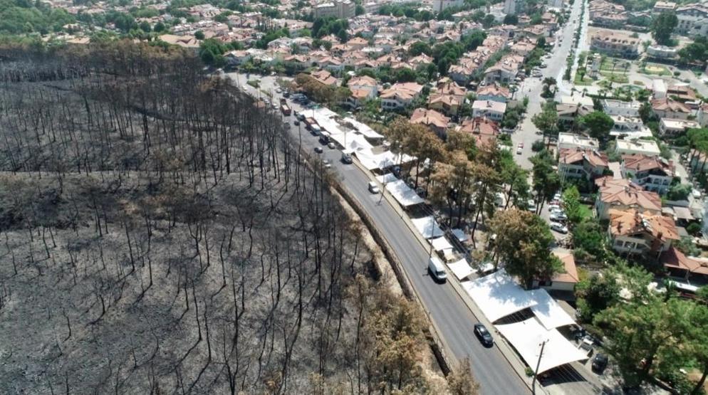 Marmariste yangın sonrası görüntüler felaketin boyutunu bir kez daha gözler önüne serdi