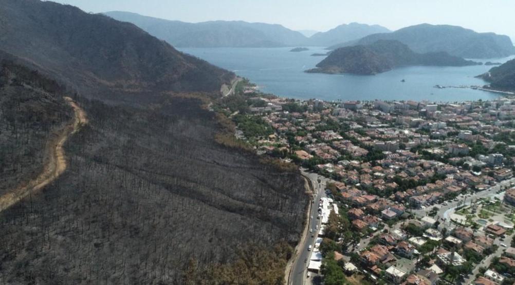 Marmariste yangın sonrası görüntüler felaketin boyutunu bir kez daha gözler önüne serdi