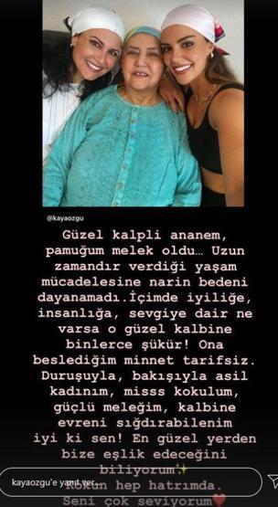 Özgü Kayanın acı günü Sosyal medya sayfasından duyurdu