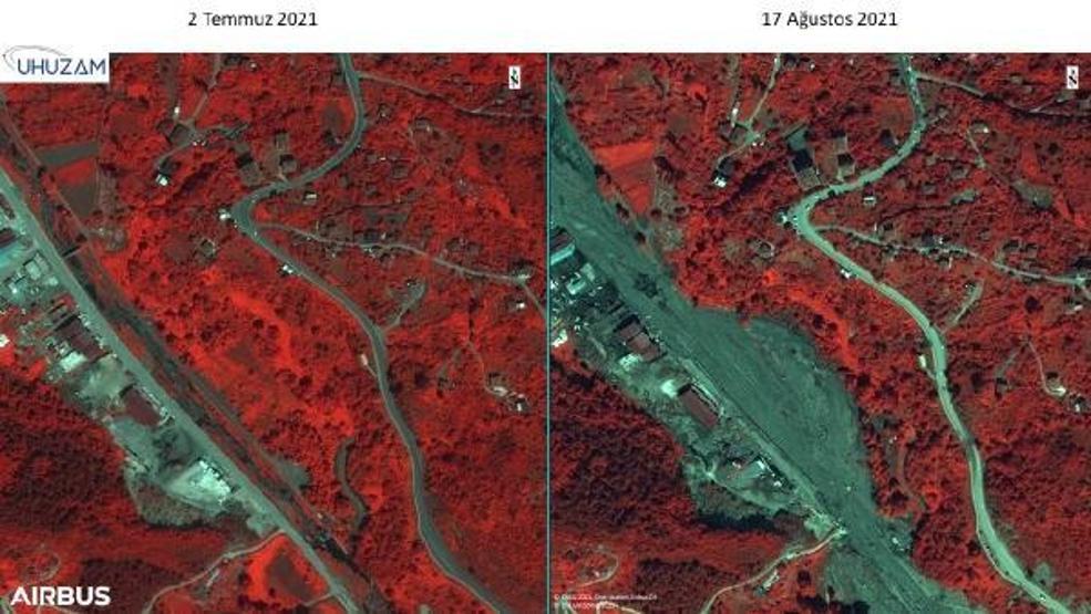 İTÜ, sel felaketinin bıraktığı tahribatı uydudan tespit etti