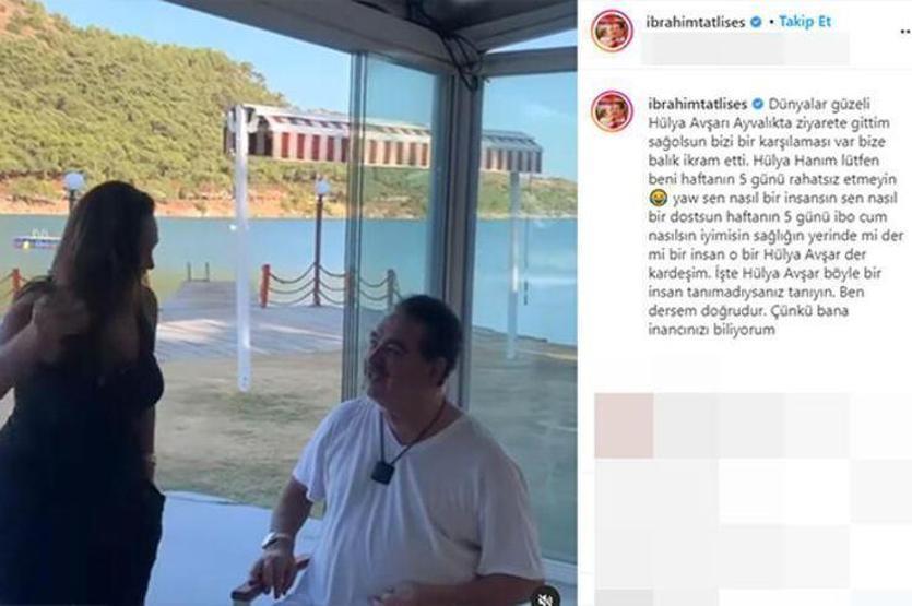 İbrahim Tatlısesten Hülya Avşara: Dünyalar güzelini ziyarete geldim
