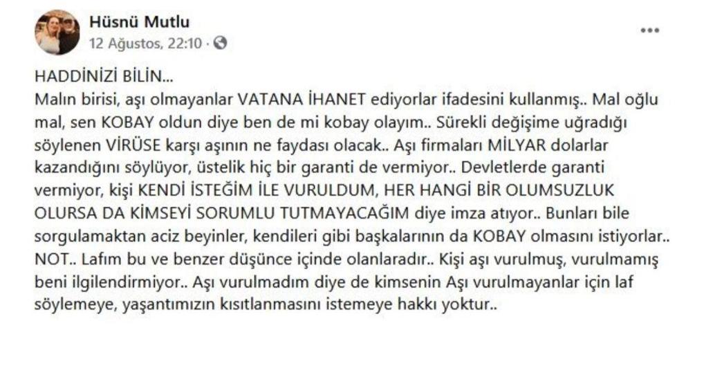 Aşı yaptıranlara hakaret etmişti Korona nedeniyle hayatını kaybetti