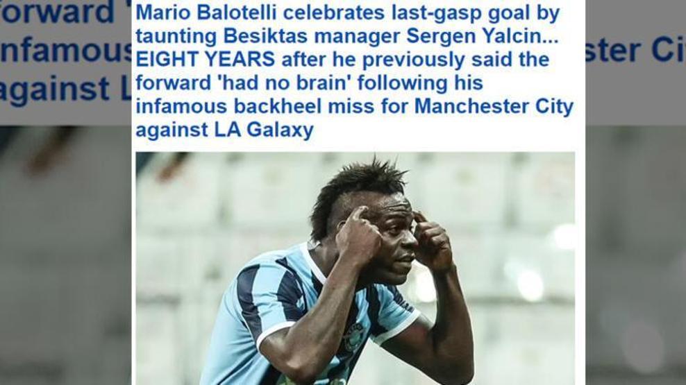 Son dakika... Balotellinin hareketi Avrupa basınında