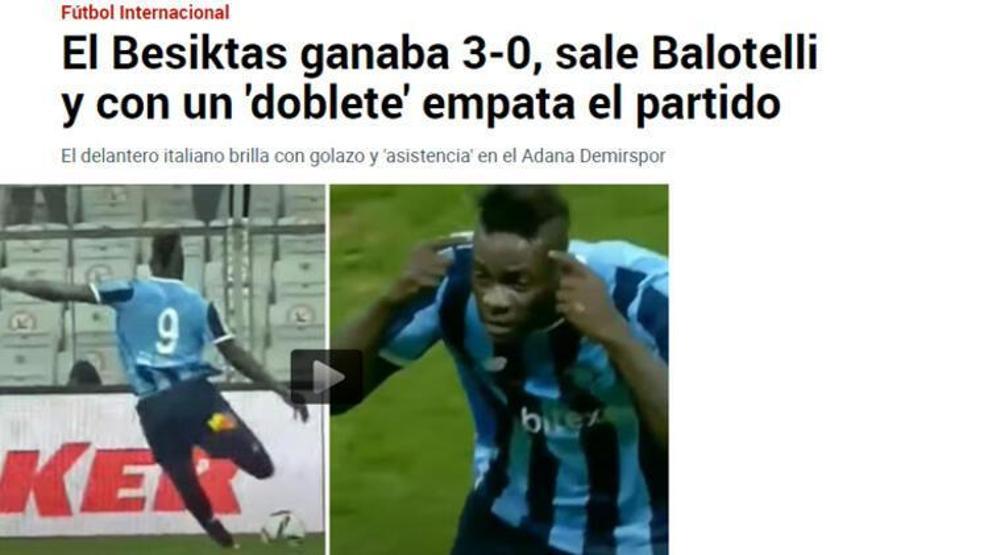 Son dakika... Balotellinin hareketi Avrupa basınında