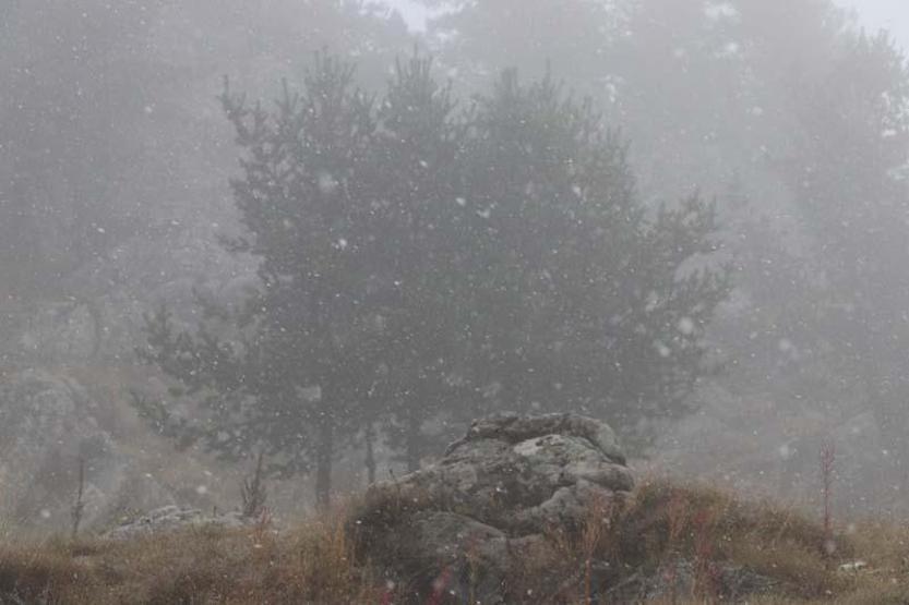Uludağ ve Kartalkayaya mevsimin ilk kar yağışı düştü