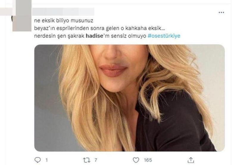 O Ses Türkiyede Hadisenin yokluğu sosyal medyada gündem oldu